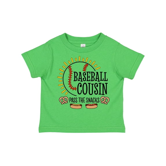 Inktastic Baseball Cousin Pass the Snacks Boys or Girls Toddler T-Shirt