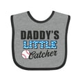 thumbnail image 1 of Inktastic Baseball Daddys Little Catcher Boys Baby Bib, 1 of 4