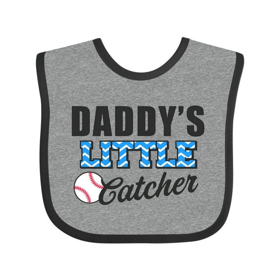 Inktastic Baseball Daddys Little Catcher Boys Baby Bib