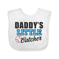 Inktastic Baseball Daddys Little Catcher Boys Baby Bib