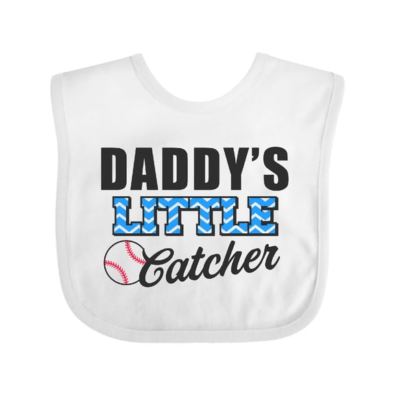 Inktastic Baseball Daddys Little Catcher Boys Baby Bib