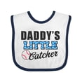 thumbnail image 1 of Inktastic Baseball Daddys Little Catcher Boys Baby Bib, 1 of 4