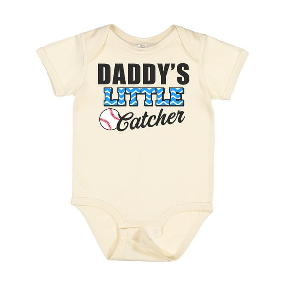 Inktastic Baseball Daddys Little Catcher Boys Baby Bodysuit