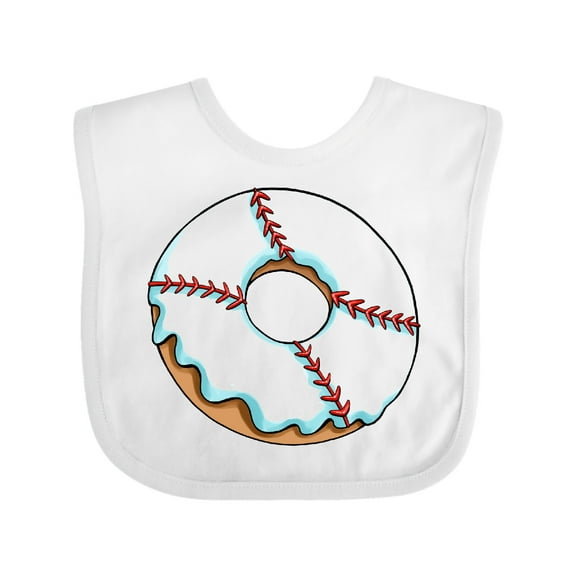 Inktastic Baseball Donut Boys or Girls Baby Bib