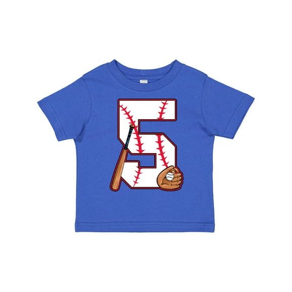 Inktastic Baseball Fifth Birthday Five Years Old Boys or Girls Toddler T-Shirt
