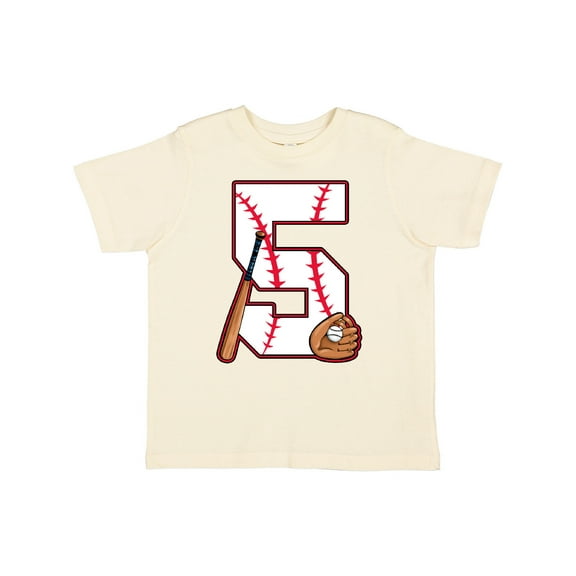 Inktastic Baseball Fifth Birthday Five Years Old Boys or Girls Toddler T-Shirt