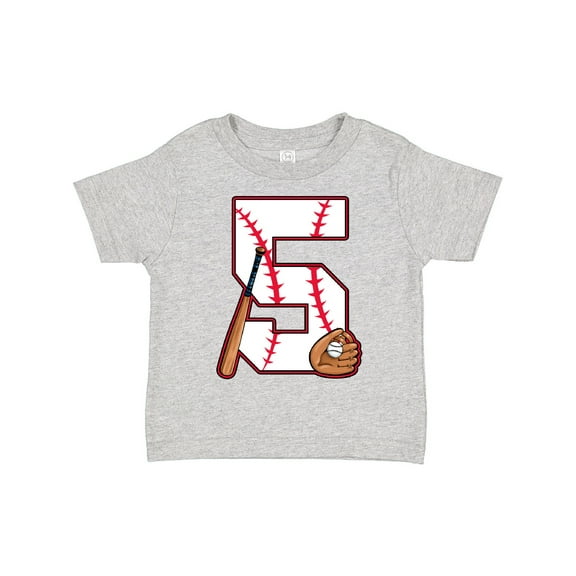 Inktastic Baseball Fifth Birthday Five Years Old Boys or Girls Toddler T-Shirt