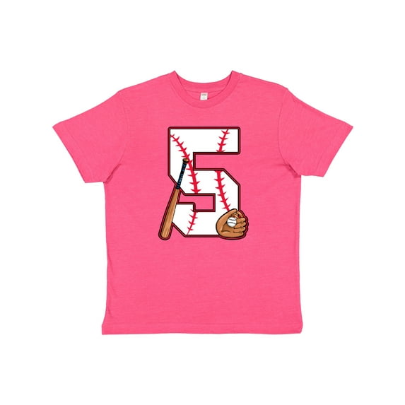 Inktastic Baseball Fifth Birthday Five Years Old Youth T-Shirt