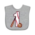 thumbnail image 1 of Inktastic Baseball First Birthday One Year Old Boys or Girls Baby Bib, 1 of 4