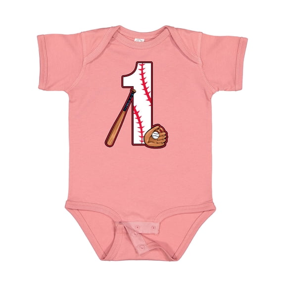 Inktastic Baseball First Birthday One Year Old Boys or Girls Baby Bodysuit