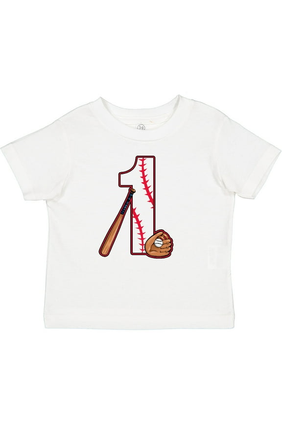 Baseball First Birthday One Year Old Boys or Girls Baby T-Shirt