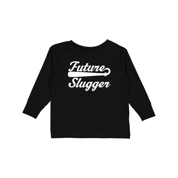 Inktastic Baseball Future Slugger Boys or Girls Long Sleeve Toddler T-Shirt