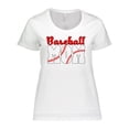 thumbnail image 1 of Inktastic Baseball Mom Women's Plus Size T-Shirt, 1 of 5