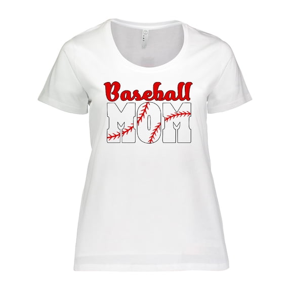 Inktastic Baseball Mom Women's Plus Size T-Shirt