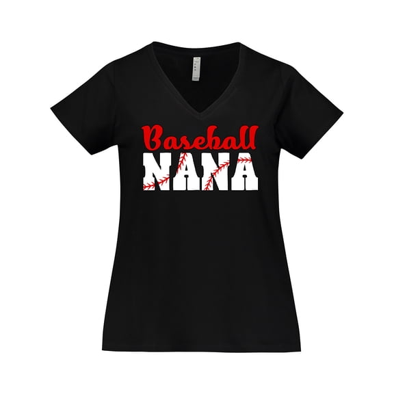 Inktastic Baseball Nana Women's Plus Size V-Neck T-Shirt