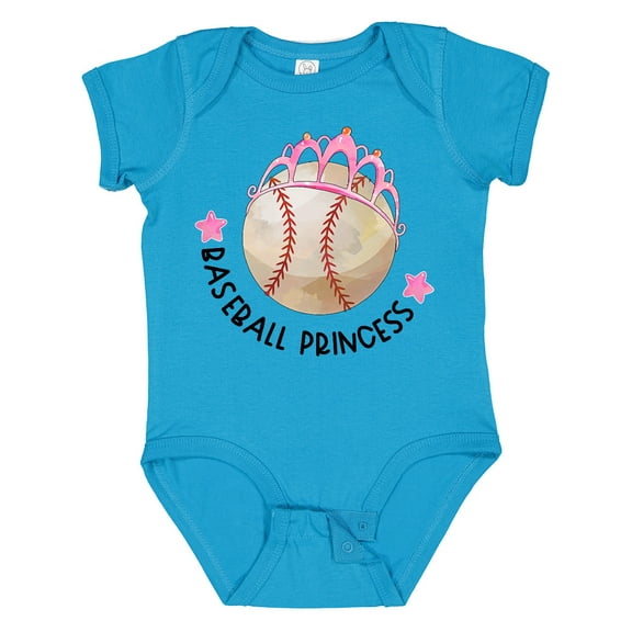 Inktastic Baseball Princess Tiara Girls Baby Bodysuit