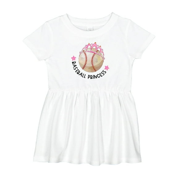 Inktastic Baseball Princess Tiara Girls Baby Dress