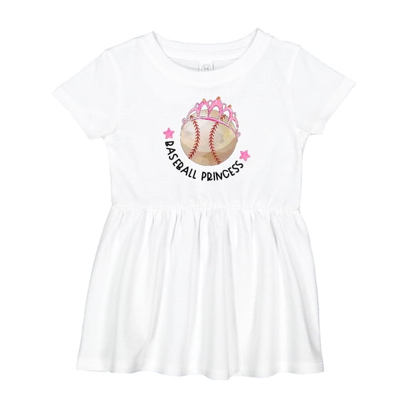 Inktastic Baseball Princess Tiara Girls Baby Dress
