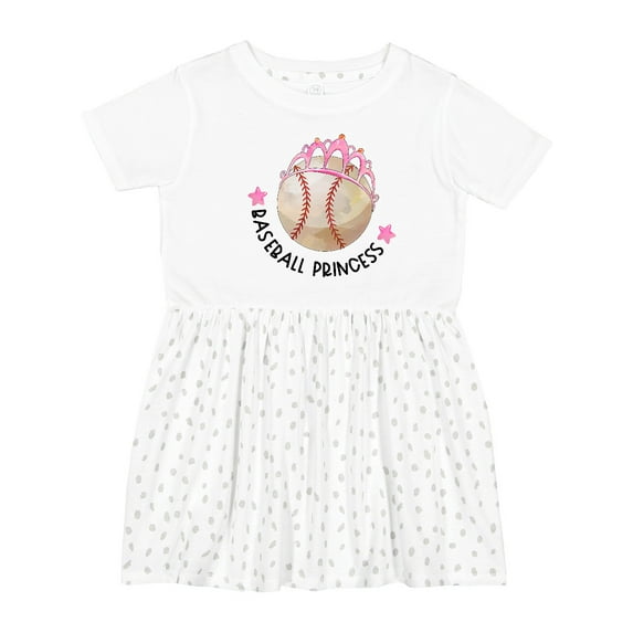 Inktastic Baseball Princess- Tiara Girls Toddler Dress