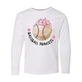 thumbnail image 1 of Inktastic Baseball Princess- Tiara Long Sleeve Youth T-Shirt, 1 of 5