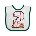 thumbnail image 1 of Inktastic Baseball Second Birthday- Two Years Old Boys or Girls Baby Bib, 1 of 4