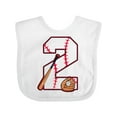 thumbnail image 1 of Inktastic Baseball Second Birthday- Two Years Old Boys or Girls Baby Bib, 1 of 4