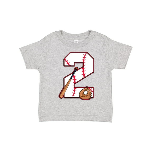 Inktastic Baseball Second Birthday Two Years Old Boys or Girls Toddler T-Shirt