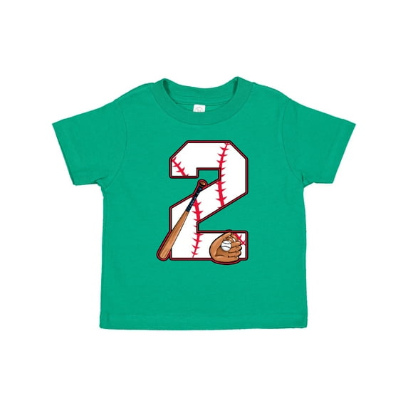 Inktastic Baseball Second Birthday Two Years Old Boys or Girls Toddler T-Shirt