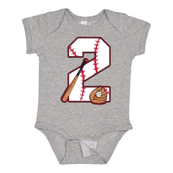 Inktastic Baseball Second Birthday- two years old Boys or Girls Baby Bodysuit
