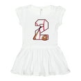 thumbnail image 1 of Inktastic Baseball Second Birthday- two years old Girls Toddler Dress, 1 of 5