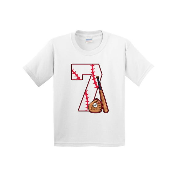 Inktastic Baseball Seventh Birthday Seven Years Old Youth T-Shirt