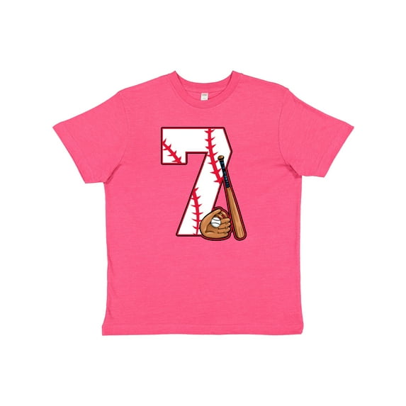 Inktastic Baseball Seventh Birthday Seven Years Old Youth T-Shirt