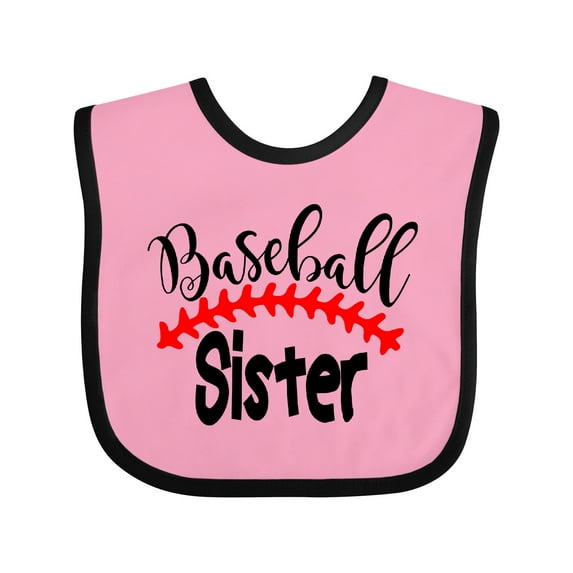 Inktastic Baseball Sister Boys or Girls Baby Bib