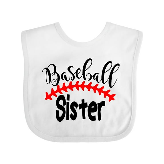 Inktastic Baseball Sister Boys or Girls Baby Bib