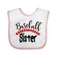 thumbnail image 1 of Inktastic Baseball Sister Boys or Girls Baby Bib, 1 of 4