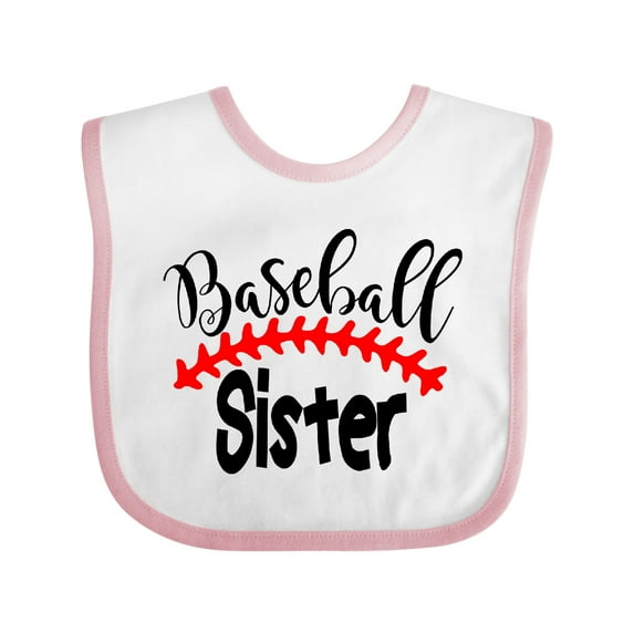 Inktastic Baseball Sister Boys or Girls Baby Bib