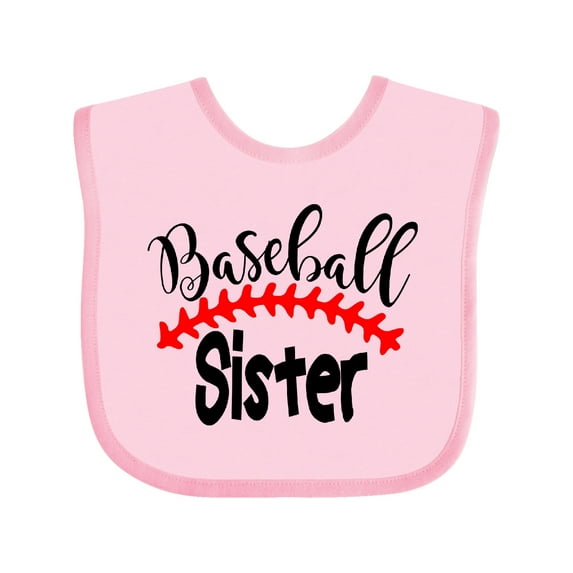 Inktastic Baseball Sister Boys or Girls Baby Bib