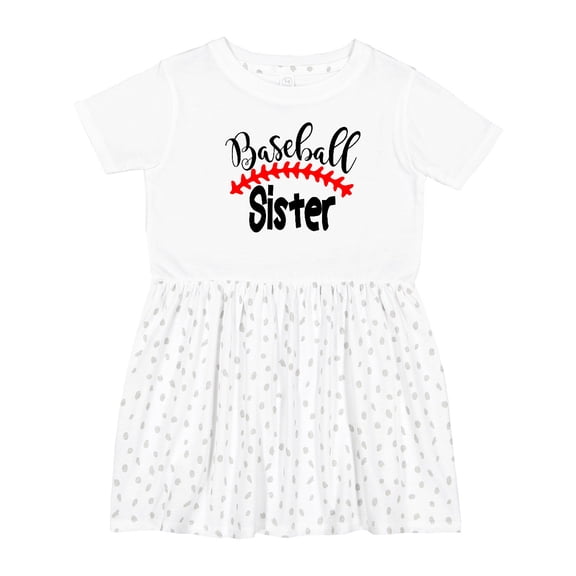 Inktastic Baseball Sister Girls Toddler Dress