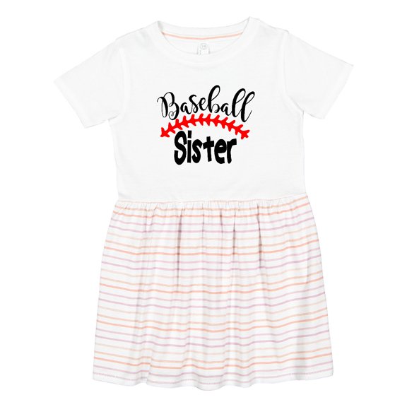 Inktastic Baseball Sister Girls Toddler Dress