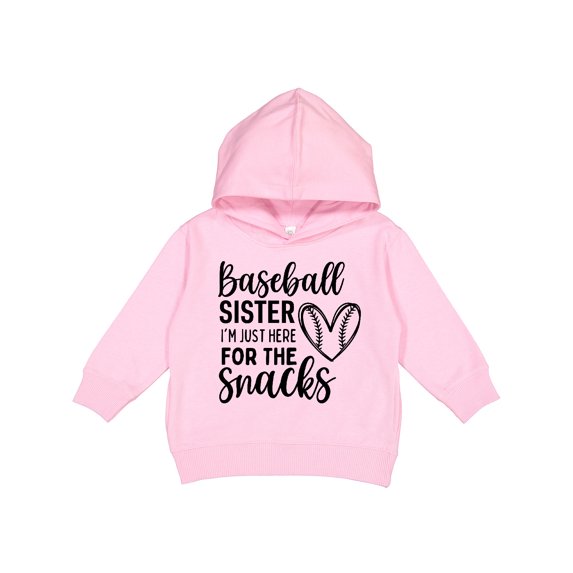 Inktastic Baseball Sister Here for the Snacks Toddler Hoodie