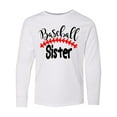 thumbnail image 1 of Inktastic Baseball Sister Long Sleeve Youth T-Shirt, 1 of 5