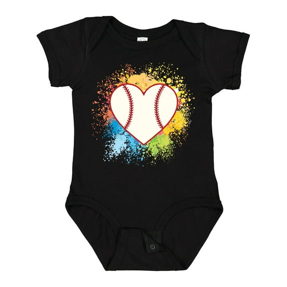 Inktastic Baseball Sports Heart Girls Baby Bodysuit