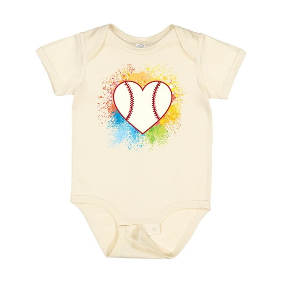 Inktastic Baseball Sports Heart Girls Baby Bodysuit