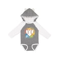 thumbnail image 1 of Inktastic Baseball Sports Heart Girls Long Sleeve Baby Bodysuit, 1 of 5