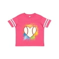 thumbnail image 1 of Inktastic Baseball Sports Heart Girls Toddler T-Shirt, 1 of 5