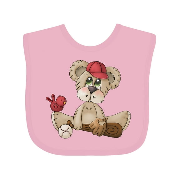 Inktastic Baseball Teddy Bear Boys Baby Bib