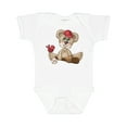 thumbnail image 1 of Inktastic Baseball Teddy Bear Boys Baby Bodysuit, 1 of 5