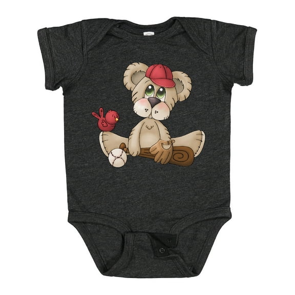 Inktastic Baseball Teddy Bear Boys Baby Bodysuit