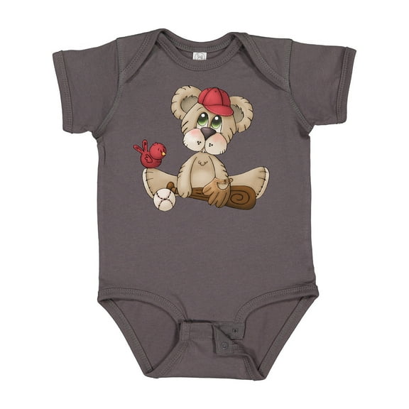 Inktastic Baseball Teddy Bear Boys Baby Bodysuit