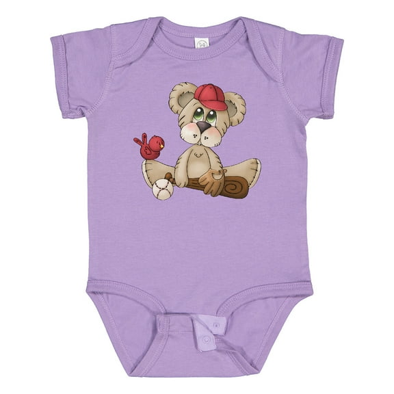 Inktastic Baseball Teddy Bear Boys Baby Bodysuit